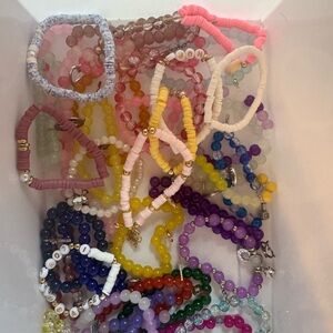 Colorful Beaded Kids Bracelets Set